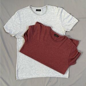 Men’s Zara Red And Grey tshirt Set Of 2 Bundle Size Large